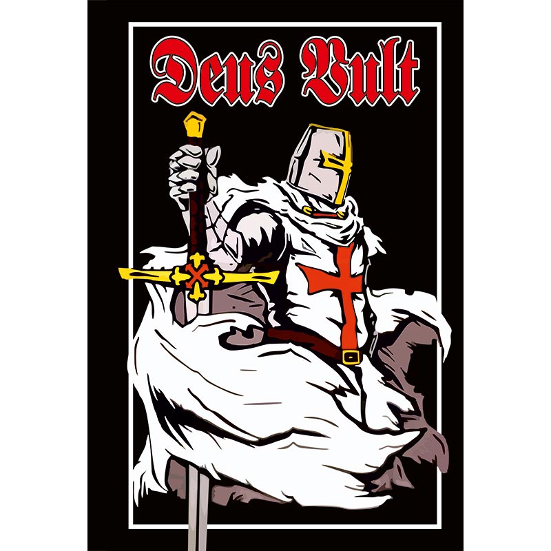 Прапор «DEUS VULT» - "ВОЛЯ БОГА" (flag-00369)