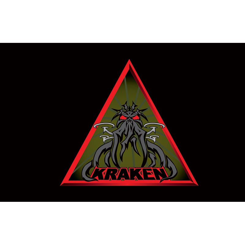 Прапор спецпідрозділу ГУР МОУ «KRAKEN FPV COMPANY» (Кракен) (flag-00793)