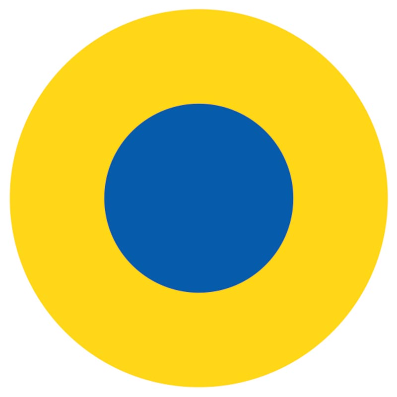 Наліпка Розпізнавальний знак військового літака (рондель) (tab-0160)