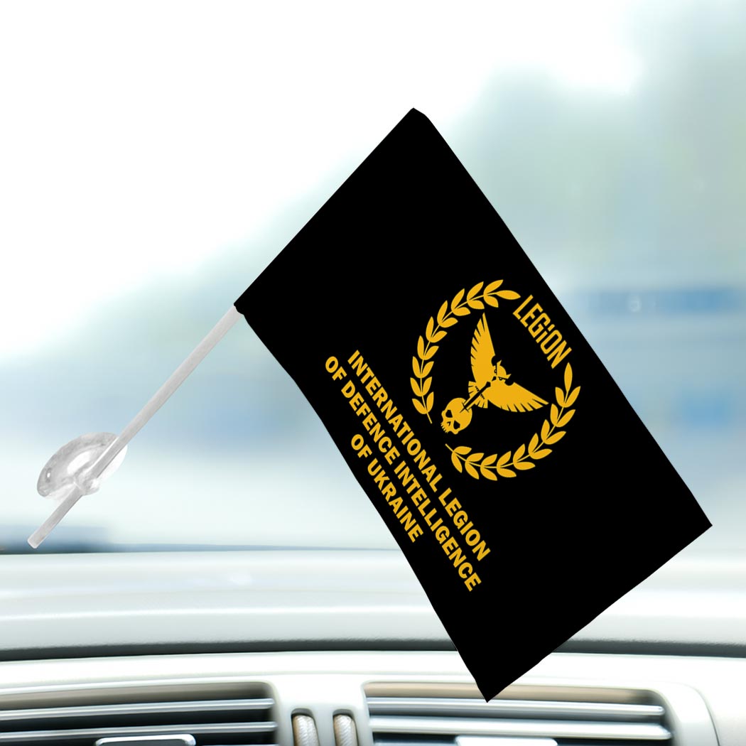 Прапор Міжнародний легіон при ГУР МО України (flag-01085) - Зображення 3