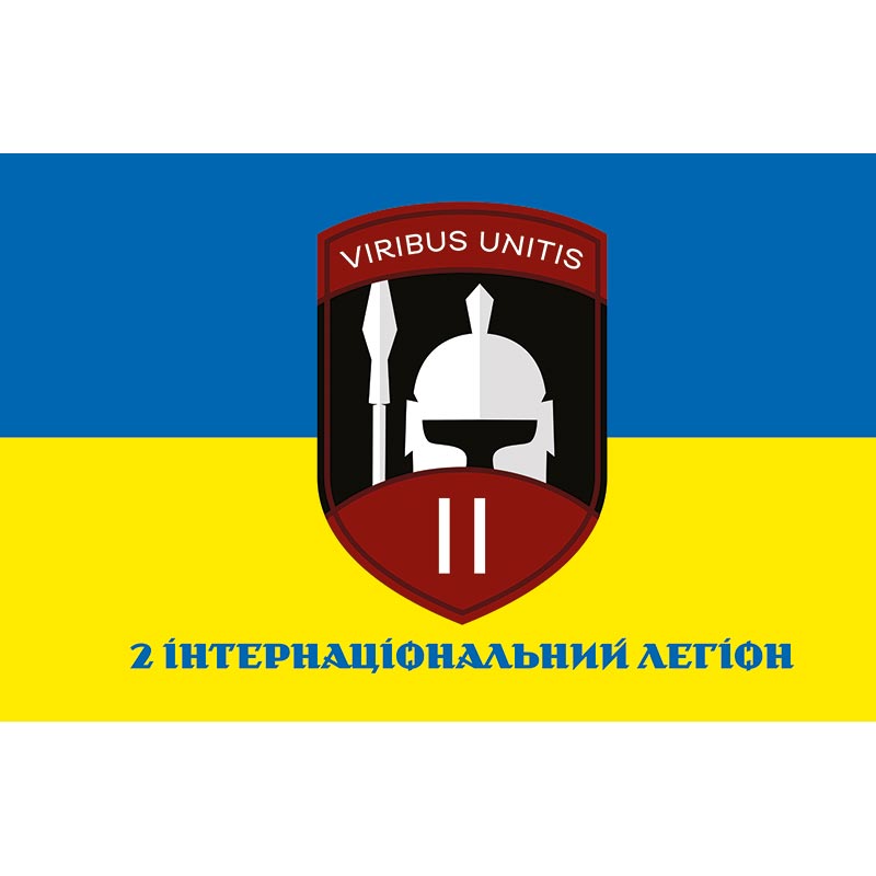 Прапор 2 Інтернаціональний Легіон оборони України (flag-01252)