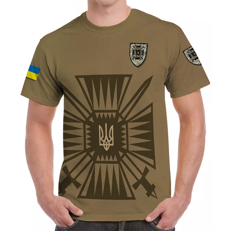 Футболка "Сталевий Кордон" 15 мобільний прикордонний загін койот (3D-futbolka-0301)