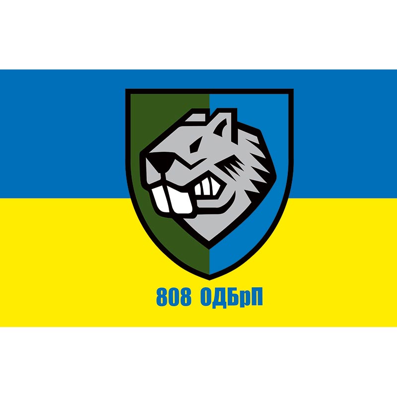 Прапор 808-ма окрема бригада підтримки (808 ОБрП) ЗСУ (flag-01452)