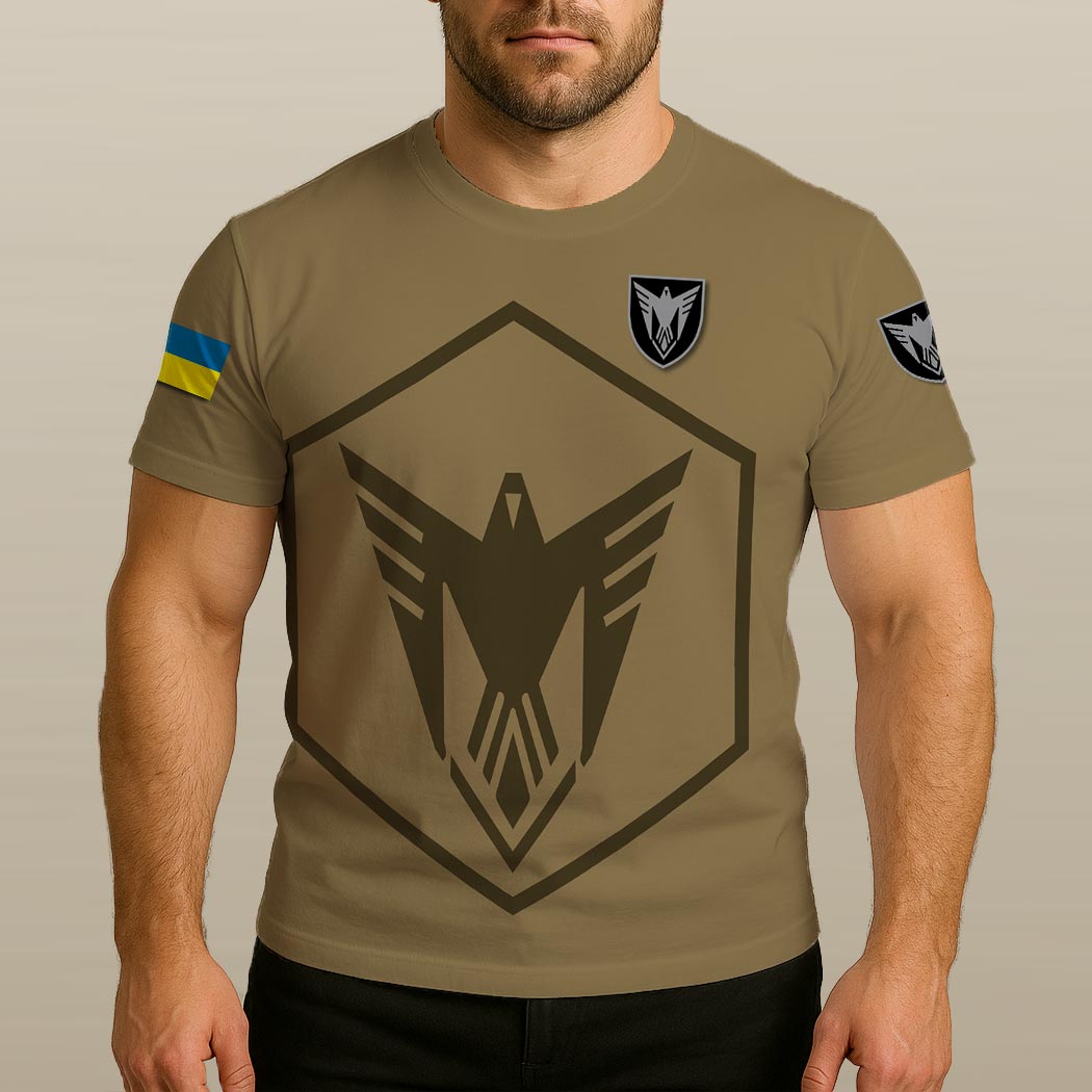 Футболка 9 окрема бригада безпілотних систем (9 ОБрБС) койот (3D-futbolka-0309)