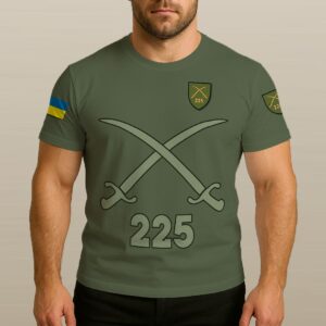 Футболка «Рабів до раю не пускають!» (225 ОШП) олива (3D-futbolka-0331)