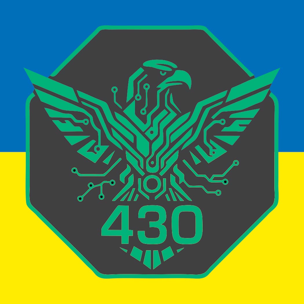 Наліпка 430-й окремий полк безпілотних систем “Falcon Squad” (430 ОПБпС) (tab-0300)