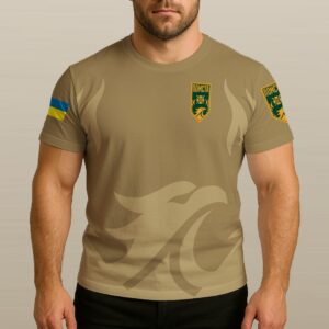 Тактична футболка Бригада «Помста» 3 прикордонний загін ім. Героя України полковника Євгенія Пікуса койот (3D-futbolka-0410)