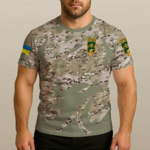 Тактична футболка Бригада «Помста» 3 прикордонний загін ім. Героя України полковника Євгенія Пікуса мультикам камуфляж (3D-futbolka-0412)