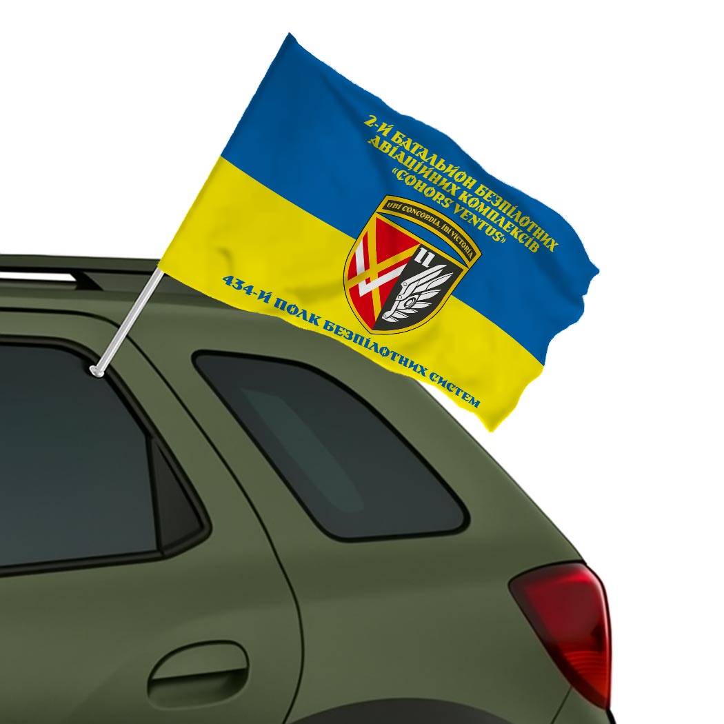 Прапор 2-й батальйон безпілотних авіаційних комплексів «COHORS VENTUS» у складі 434 ПБпС (Flag-02349) - Зображення 2